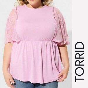 TORRID Dolman Sleeve Babydoll Plus Size‎ Top - 2X